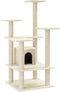 vidaXL - Kattenkrabpaal - met - sisal - krabpalen - 110 - cm - crèmekleurig