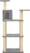 vidaXL - Kattenkrabpaal - met - sisal - krabpalen - 118,5 - cm - lichtgrijs