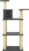 vidaXL - Kattenkrabpaal - met - sisal - krabpalen - 118,5 - cm - donkergrijs
