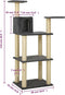 vidaXL - Kattenkrabpaal - met - sisal - krabpalen - 118,5 - cm - donkergrijs