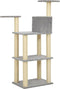 vidaXL - Kattenkrabpaal - met - sisal - krabpalen - 118,5 - cm - lichtgrijs