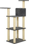vidaXL - Kattenkrabpaal - met - sisal - krabpalen - 118,5 - cm - donkergrijs