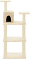 vidaXL - Kattenkrabpaal - met - sisal - krabpalen - 118,5 - cm - lichtgrijs