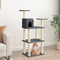 vidaXL - Kattenkrabpaal - met - sisal - krabpalen - 118,5 - cm - donkergrijs