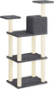 vidaXL - Kattenkrabpaal - met - sisal - krabpalen - 118,5 - cm - donkergrijs