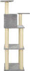 vidaXL - Kattenkrabpaal - met - sisal - krabpalen - 118,5 - cm - lichtgrijs