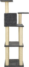 vidaXL - Kattenkrabpaal - met - sisal - krabpalen - 118,5 - cm - donkergrijs