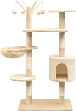 vidaXL - Kattenkrabpaal - met - sisal - krabpalen - 125 - cm - beige