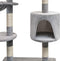vidaXL - Kattenkrabpaal - met - sisal - krabpalen - 125 - cm - grijs