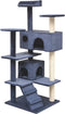 vidaXL - Kattenkrabpaal - met - sisal - krabpalen - 125 - cm - donkerblauw