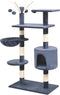 vidaXL - Kattenkrabpaal - met - sisal - krabpalen - 125 - cm - donkerblauw