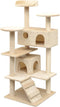vidaXL - Kattenkrabpaal - met - sisal - krabpalen - 125 - cm - donkerblauw