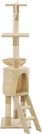 vidaXL - Kattenkrabpaal - met - sisal - krabpalen - 138 - cm - beige
