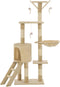 vidaXL - Kattenkrabpaal - met - sisal - krabpalen - 138 - cm - beige