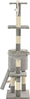 vidaXL - Kattenkrabpaal - met - sisal - krabpalen - 138 - cm - grijs