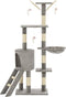 vidaXL - Kattenkrabpaal - met - sisal - krabpalen - 138 - cm - grijs