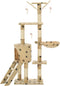 vidaXL - Kattenkrabpaal - met - sisal - krabpalen - 138 - cm - pootafdrukken - beige