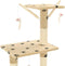 vidaXL - Kattenkrabpaal - met - sisal - krabpalen - 138 - cm - pootafdrukken - beige