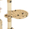 vidaXL - Kattenkrabpaal - met - sisal - krabpalen - 138 - cm - pootafdrukken - beige