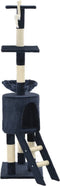 vidaXL - Kattenkrabpaal - met - sisal - krabpalen - 138 - cm - donkerblauw