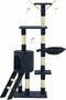 vidaXL - Kattenkrabpaal - met - sisal - krabpalen - 138 - cm - donkerblauw
