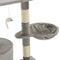 vidaXL - Kattenkrabpaal - met - sisal - krabpalen - 138 - cm - pootafdrukken - beige