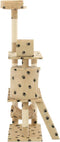 vidaXL - Kattenkrabpaal - met - sisal - krabpalen - 140 - cm - pootafdrukken - beige