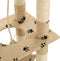 vidaXL - Kattenkrabpaal - met - sisal - krabpalen - 140 - cm - pootafdrukken - beige