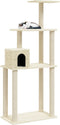 vidaXL - Kattenkrabpaal - met - sisal - krabpalen - 147 - cm - donkergrijs