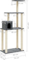 vidaXL - Kattenkrabpaal - met - sisal - krabpalen - 147 - cm - donkergrijs