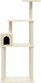 vidaXL - Kattenkrabpaal - met - sisal - krabpalen - 147 - cm - crèmekleurig
