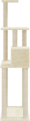 vidaXL - Kattenkrabpaal - met - sisal - krabpalen - 147 - cm - crèmekleurig