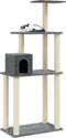 vidaXL - Kattenkrabpaal - met - sisal - krabpalen - 147 - cm - donkergrijs