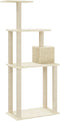 vidaXL - Kattenkrabpaal - met - sisal - krabpalen - 147 - cm - crèmekleurig