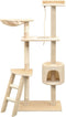 vidaXL - Kattenkrabpaal - met - sisal - krabpalen - 150 - cm - beige