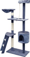 vidaXL - Kattenkrabpaal - met - sisal - krabpalen - 150 - cm - donkerblauw
