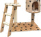 vidaXL - Kattenkrabpaal - met - sisal - krabpalen - 150 - cm - pootafdrukken - beige