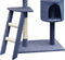 vidaXL - Kattenkrabpaal - met - sisal - krabpalen - 150 - cm - donkerblauw