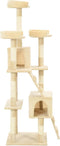 vidaXL - Kattenkrabpaal - met - sisal - krabpalen - 170 - cm - beige