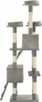 vidaXL - Kattenkrabpaal - met - sisal - krabpalen - 170 - cm - grijs
