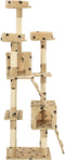 vidaXL - Kattenkrabpaal - met - sisal - krabpalen - 170 - cm - pootafdrukken - beige