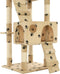 vidaXL - Kattenkrabpaal - met - sisal - krabpalen - 170 - cm - pootafdrukken - beige