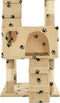 vidaXL - Kattenkrabpaal - met - sisal - krabpalen - 170 - cm - pootafdrukken - beige