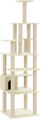vidaXL - Kattenkrabpaal - met - sisal - krabpalen - 183 - cm - crèmekleurig