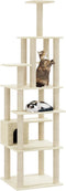 vidaXL - Kattenkrabpaal - met - sisal - krabpalen - 183 - cm - donkergrijs
