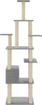 vidaXL - Kattenkrabpaal - met - sisal - krabpalen - 183 - cm - lichtgrijs