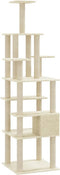vidaXL - Kattenkrabpaal - met - sisal - krabpalen - 183 - cm - crèmekleurig