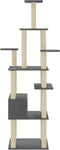 vidaXL - Kattenkrabpaal - met - sisal - krabpalen - 183 - cm - donkergrijs