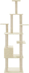 vidaXL - Kattenkrabpaal - met - sisal - krabpalen - 183 - cm - crèmekleurig