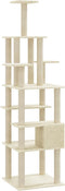vidaXL - Kattenkrabpaal - met - sisal - krabpalen - 183 - cm - lichtgrijs